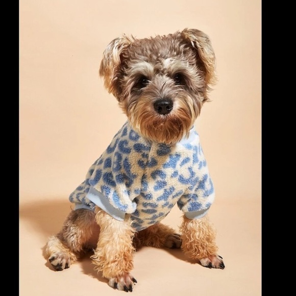 Leopard Print Pet Sweatshirt 💙🐾 - Picture 1 of 7